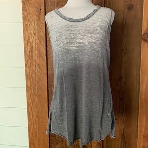 Free People Ombre Burnout Gray Tunic